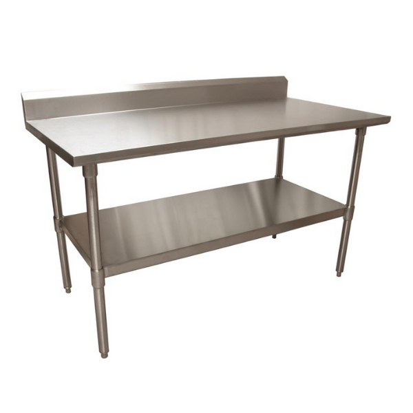 BK Resources (CVTR5-6030) 16 GA. T-304 5" Riser 60 X 30 Table Stainless Steel Base