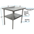 BK Resources (CTT-3630) 16 GA. T-304 36 X 30 Table Galvanized Base