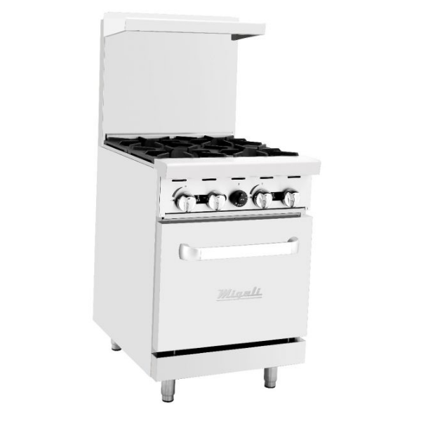 Migali-C-RO4-NG 4 Burner Range, (1) Oven, Natural Gas