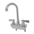 BK Resources (BKF-4SM2-3G-G) 4" O.C. OptiFlow Shallow Splash Mount Faucet With 3.5" Gooseneck Spout