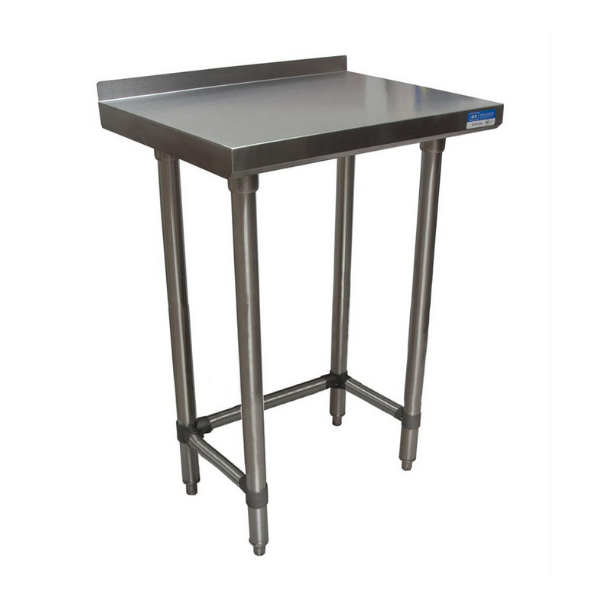 BK Resources (SVTROB-1824) 18" X 24" T-430 18 GA Table Stainless Steel 1.5" Riser Open Base