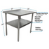 BK Resources (CVT-2424) 16 GA. T-304 24 X 24 Table Stainless Steel Base