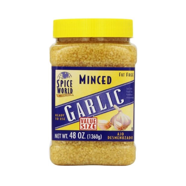 Spice World Fat Free Minced Garlic, 48 Ounce