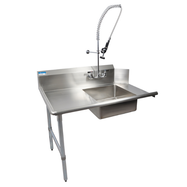 BK Resources (BKSDT-72-L-P-G) 72" Soiled Dishtable Left With Faucet