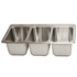 BK Resources (DDI3-10141024) 18 GA. T-304 3 Compartment Drop-In Sink 10"X14"X10"D Bowls