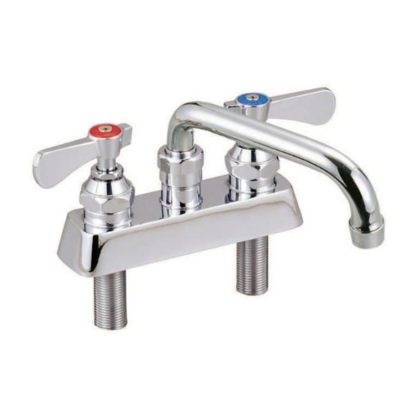 BK Resources (BKF-4DM-14-G) 4" O.C. OptiFlow Deck Mount Faucet With 14" Spout