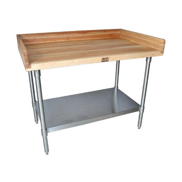 BK Resources (MBTG-4836) Hard Maple Bakers 4" 3-Sided Riser Table 48 X 36