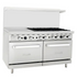 Migali-C-RO6-24GL-LP 6 Burner Range, 24” Griddle Left Side, (2) Ovens, Liquid Propane