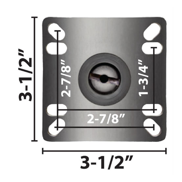 BK Resources (3SBR-UP3AD-PLY-PS4) 3" Swivel OA ADJ 8-1/2"-10-1/2" Caster PLY/LDP Hub