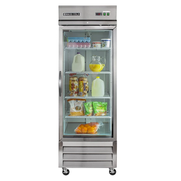 Maxx Cold MXCR-23GDHC Reach-In Refrigerator, Glass Door, Bottom Mount