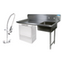 BK Resources (BKUCDT-60-R-SS-P-G) 18 GA.SS 60" Right Side Undercounter Dishtable Kit