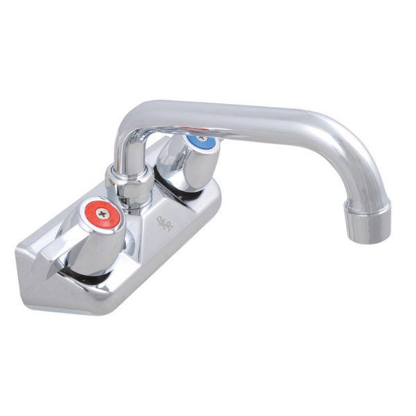 BK Resources (BKF-W-6-G) 4" O.C. WorkForce Splash Mount Faucet With 6" Swing Spout