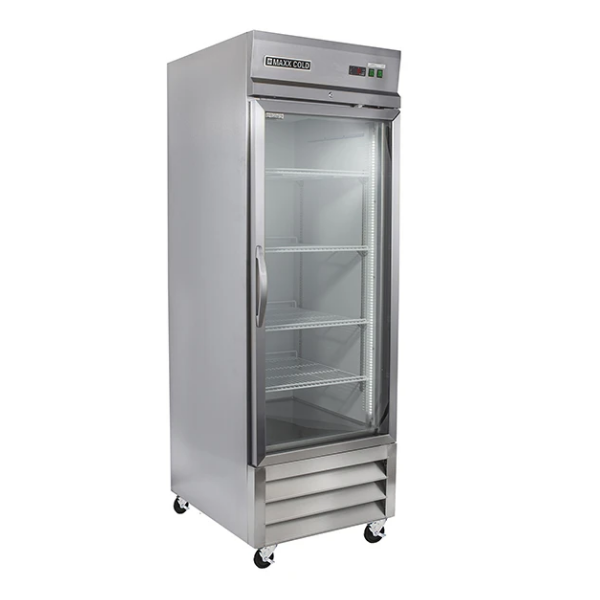 Maxx Cold MXCR-23GDHC Reach-In Refrigerator, Glass Door, Bottom Mount