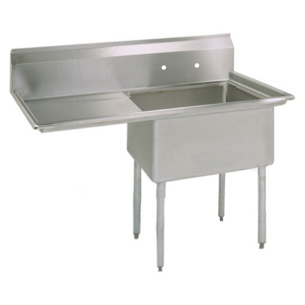 BK Resources 1 Compartment Sink 18 X 18 X 12D 18" LEFT DB