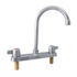 BK Resources (BK8D-3G-G) 8" O.C. WorkForce Deck Mount Faucet With 3.5" Gooseneck Spout