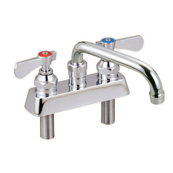 BK Resources (BKF-4DM-12-G) 4" O.C. OptiFlow Deck Mount Faucet With 12" Spout