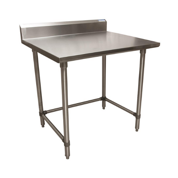 BK Resources (CVTR5OB-3630) 16 GA. T-304 5" Riser 36 X 30 Table Stainless Steel Open Base