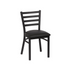 Royal Industries (ROY 9001 BLK) Ladder Back Metal Chair, Black Seat