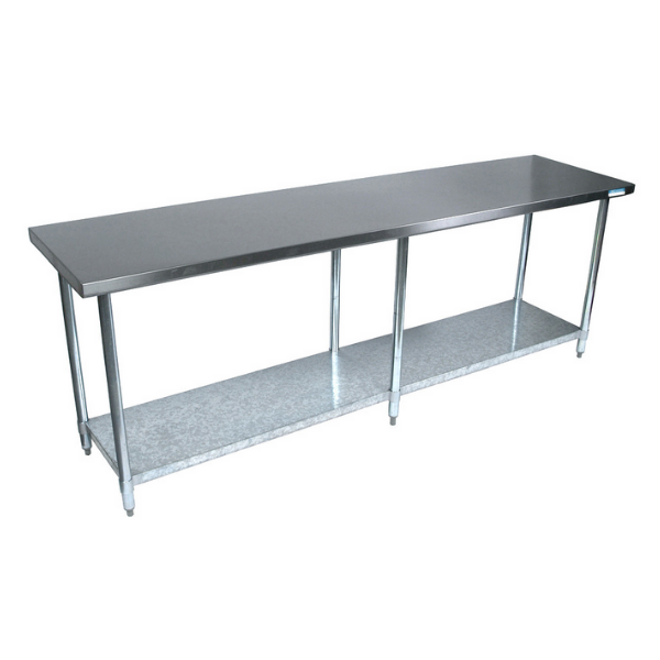 BK Resources (CTT-9630) 16 GA. T-304 96 X 30 Table Galvanized Base