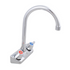 BK Resources (BKF-W-3G-G) 4" O.C. WorkForce Splash Mount Faucet With 3.5" Gooseneck Spout