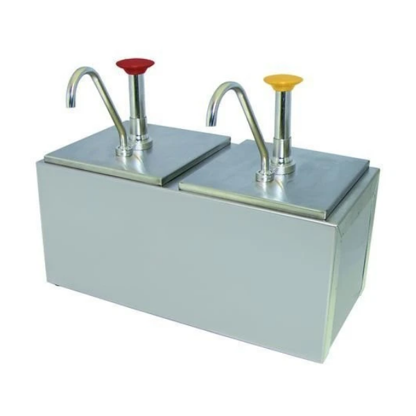 Update International CPD-206 Double Pump Condiment Dispenser, 6"