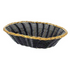 Update International (BBV-97) 9" x 6 1/2" Oval Black Vinyl Woven Basket