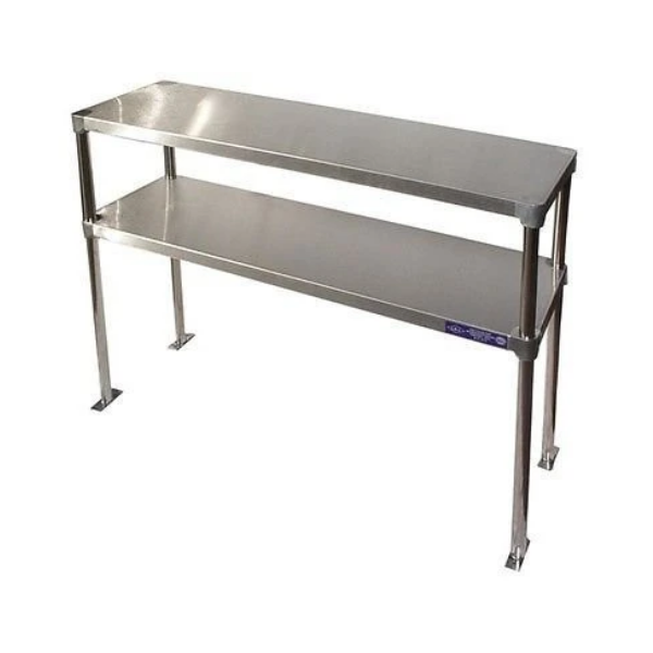 Stainless Steel Adjustable Double Over Shelf 14" x 48" NSF ADBS14X48