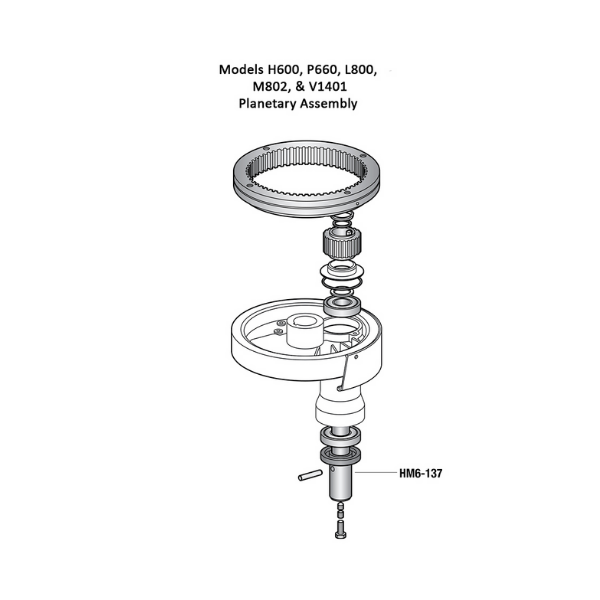 Hobart (HM6-137) 64137 Planetary Agitator Shaft Assembly For Mixers