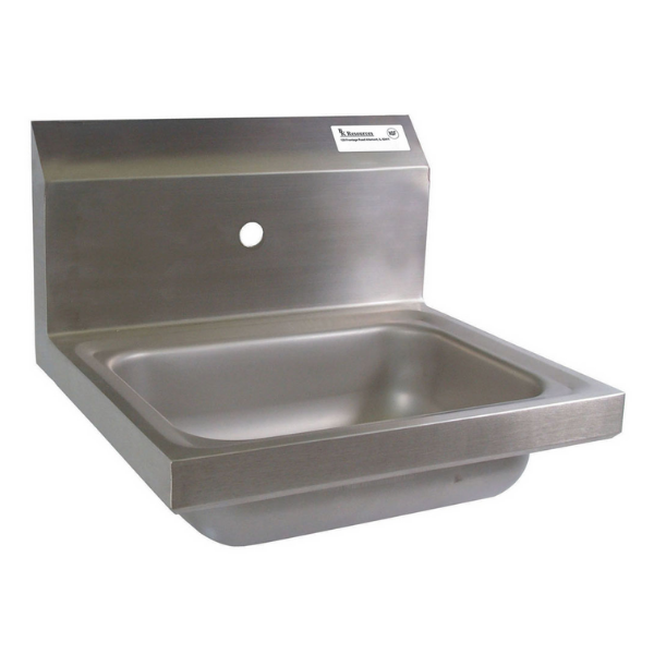 BK Resources (BKHS-W-1410-1) SM Hand Sink 1 Hole 1-7/8" Drain OPNG