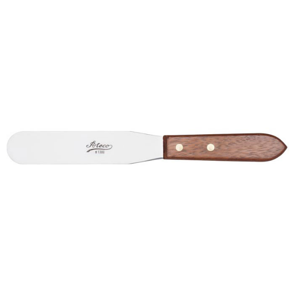 Ateco 1386 6” Straight Spatula with Wood Handle