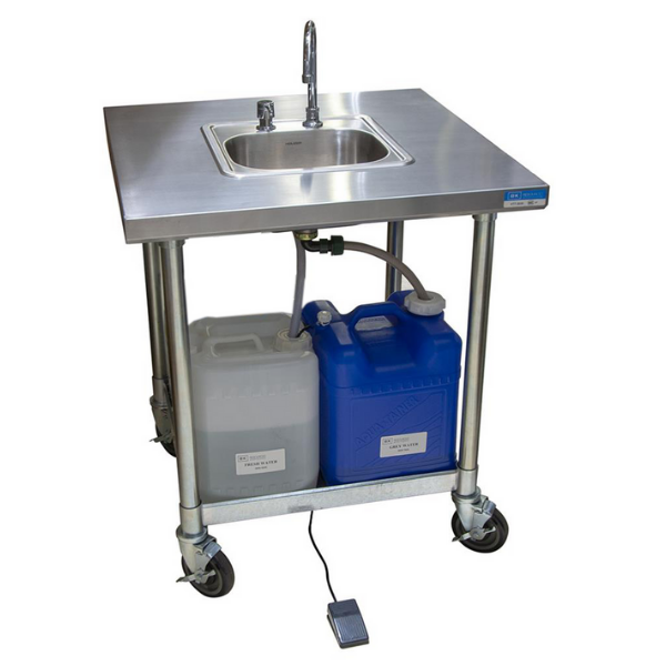 BK Resources (MHS-V3030-C-DM) VTT-3030 Mobile Hand Sink C Water W Deck Mount Spo