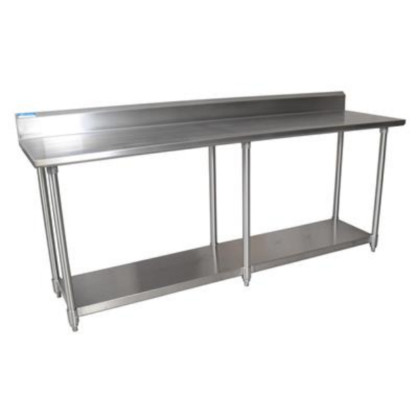 BK Resources (CVTR5-9630) 16 GA. T-304 5" Riser 96 X 30 Table Stainless Steel Base