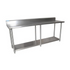 BK Resources (CVTR5-8424) 16 GA. T-304 5" Riser 84 X 24 Table 18 GA Stainless Steel Base