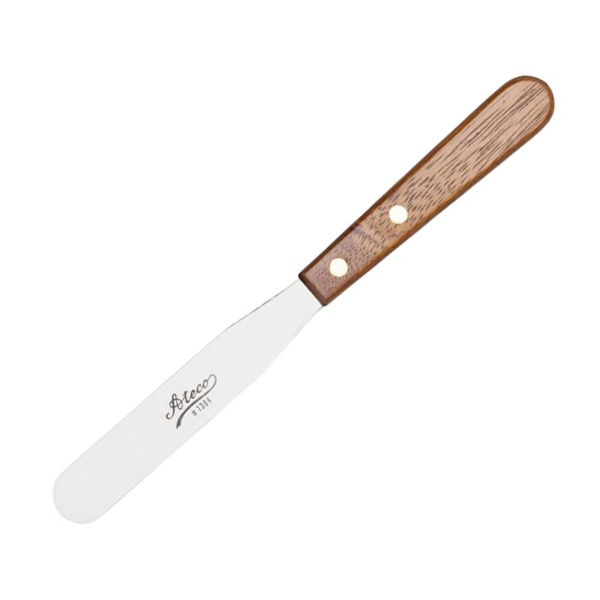 Ateco 1384 4” Straight Spatula  with Wood Handle