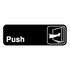 Royal Industries (ROY 394502) PUSH, 3" x 9" Sign