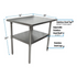 BK Resources (SVT-3630) 36" X 30" T-430 18 GA Stainless Steel Table Top and Base