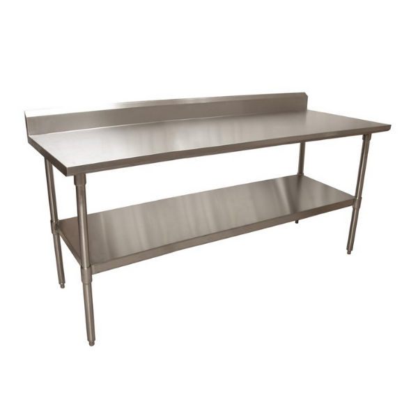 BK Resources (CVTR5-7230) 16 GA. T-304 5" Riser 72 X 30 Table Stainless Steel Base