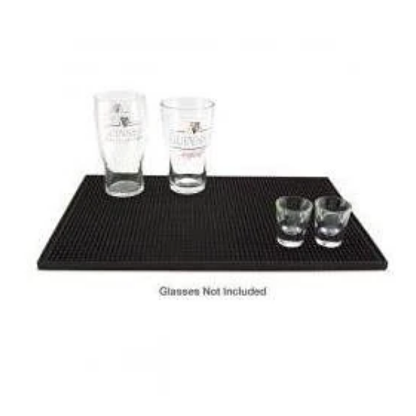 18'' x 12'' Bar Service Mat, Black