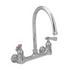 BK Resources (BKF-8G-G) 8" O.C. OptiFlow Splash Mount Faucet With 8" Gooseneck Spout