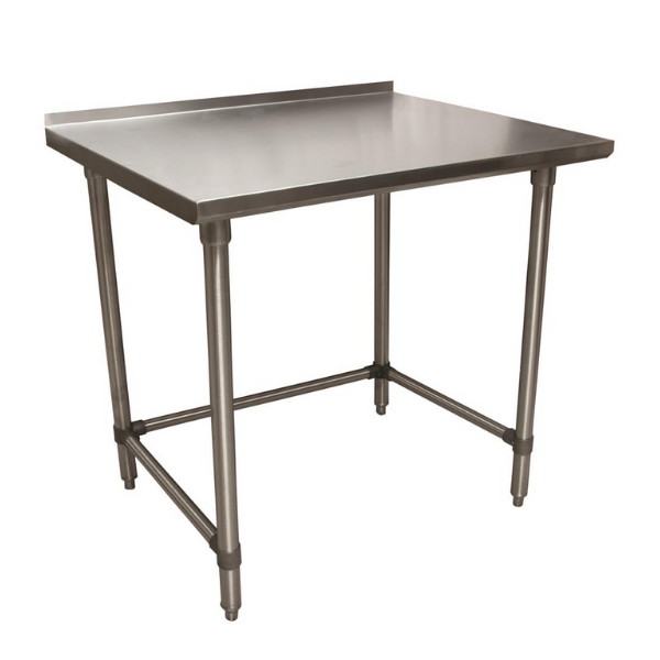 BK Resources (SVTROB-2424) 24" X 24" T-430 18 GA Table Stainless Steel 1.5" Riser Open Base