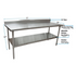 BK Resources (CVTR5-7230) 16 GA. T-304 5" Riser 72 X 30 Table Stainless Steel Base