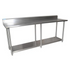 BK Resources (VTTR5-8430) 84" X 30" T-430 18 GA Table Stainless Steel Top 5" Riser