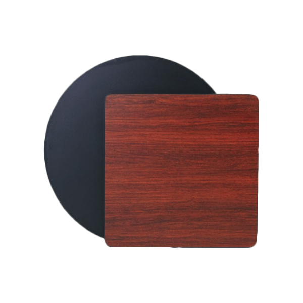 Royal Industries (ROY RTT BM 3030 T) Mahogany Woodgrain/Black Reversible Table Top, 30" x 30"