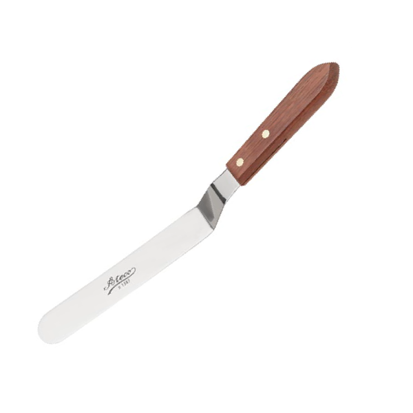 Ateco 1387 7 3/4" Offset Spatula with Wood Handle