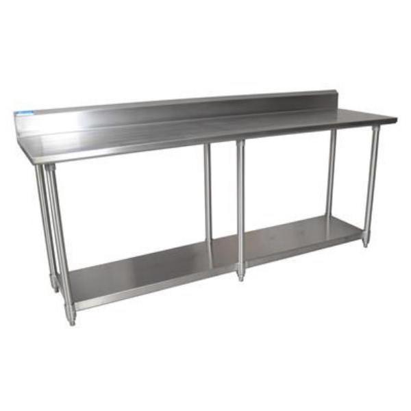 BK Resources (VTTR5-8424) 84" X 24" T-430 18 GA Table Stainless Steel Top 5" Riser