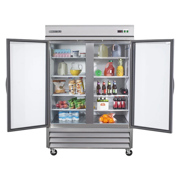 Maxx Cold MXCR-49GDHC Reach-In Refrigerator, Glass Door, Bottom Mount