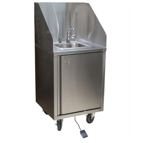 BK Resources (MHS-2424-C-JET) 24X24 Mobile Handwashing Sink C Water With Sensor