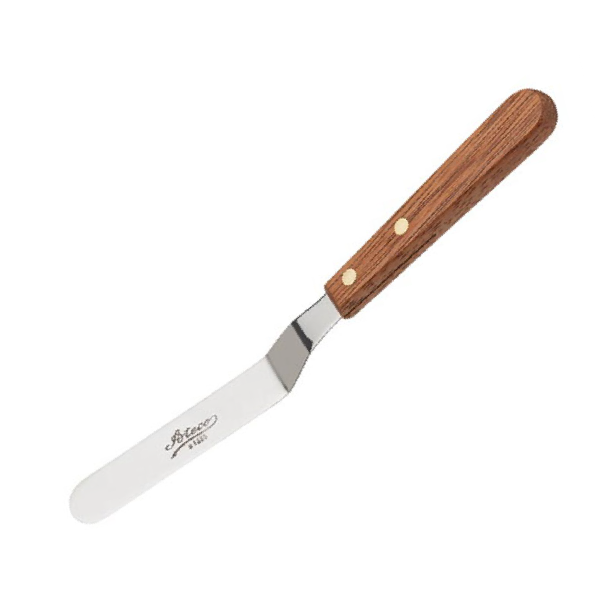 Ateco 1385 4 1/2" Offset Spatula with Wood Handle