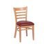 Royal Industries (ROY 8001 N CRM) Ladder Back Chair, Natural Finish, Upholstered Seat