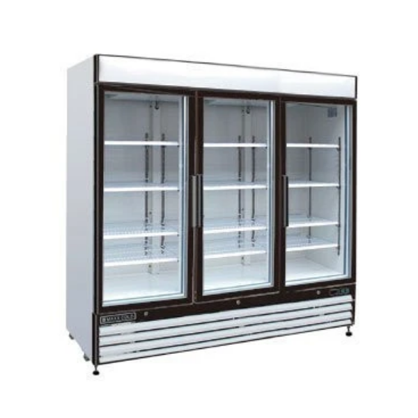 Maxximum 72 Cft Triple Glass Door Merchandiser Freezer MXM3-72F